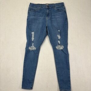 Levi's 720 High Rise Super Skinny Jeans Womens 16W Distressed Stretch
